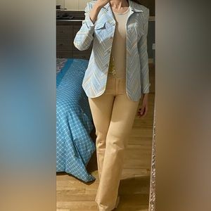 Light Blue/Beige Suit